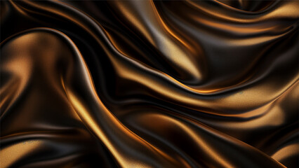 Obraz premium Drapery silk fabric luxury background. Wavy satin cloth texture pattern. Elegant curve motion image realistic design.