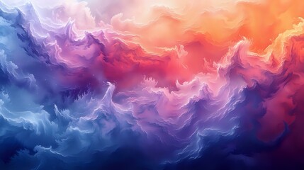 Tranquil Watercolor Cloud Formation in Ethereal Tones