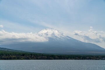 Mount Fuji in Yamanakako lakeside view