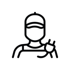 Electrician vector icon