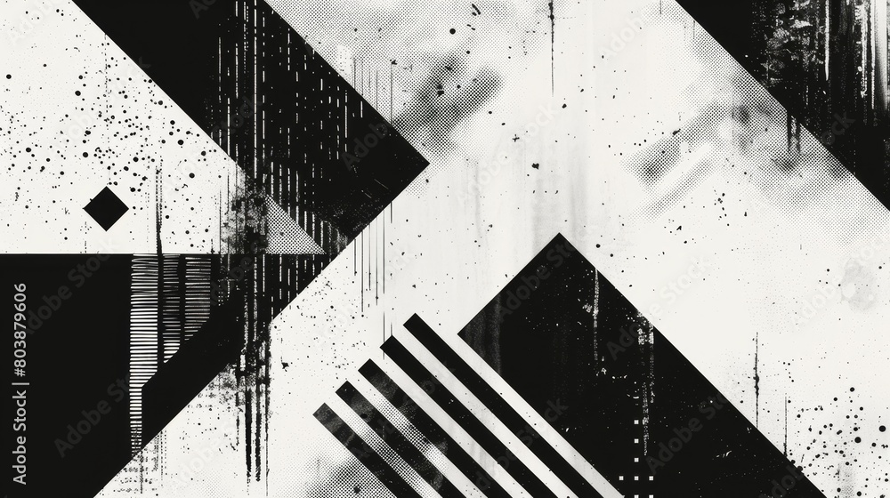 Poster minimalist patterns and textures monochrome: an illustration showcasing minimalist patterns and text