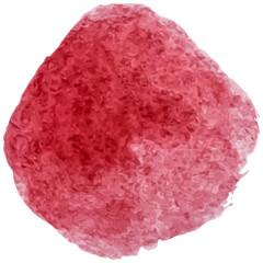 Hand-drawn watercolor round vector stain in red, perfect for banners. Transparent background