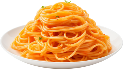 napolitan spaghetti isolated on white or transparent background,transparency 