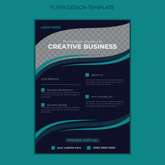 Corporate business flyer design template, Clean and minimal design.