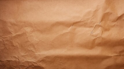 Fototapeta premium Detailed close-up view of crumpled antique brown paper
