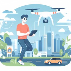 Fototapeta premium drone management - new technologies