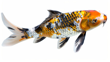 Koi on White Background