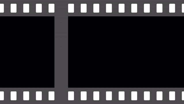 映画フィルムの背景フレーム、横スクロールアニメーション動画（アルファチャンネル付）
