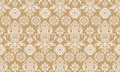 Hand draw Floral pattern vector with two colors. Wallpaper design, paper wrapping, background, fabric.great for textiles, banners, wallpapers, wrapping vector design.