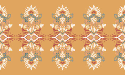 Hand draw Damask Ikat floral pattern.vector illustration.ink texture embroidery.great for textiles, banners, wallpapers, wrapping vector design.