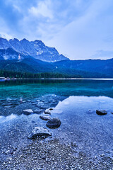 Beautiful lake in the Alps