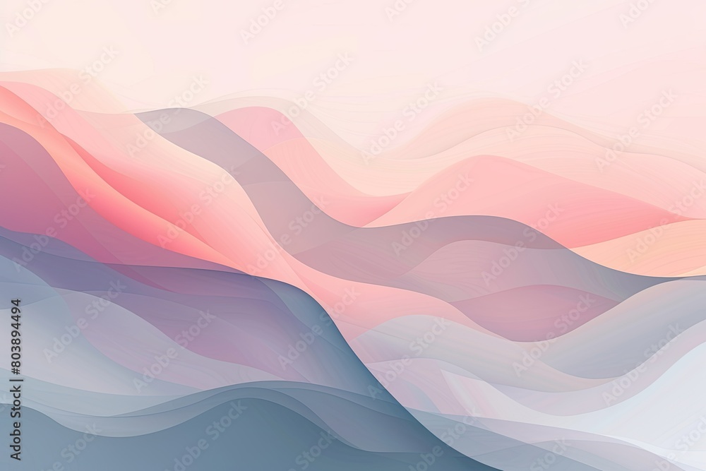 Aufkleber a pink and blue wave. the image is a gradient of colors and has a calming effect
