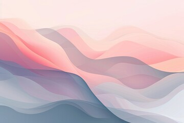 A pink and blue wave. The image is a gradient of colors and has a calming effect