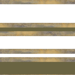 Seamless pattern of geometric stripes of golden beige ribbon from an old vintage writing set. Watercolor illustration for a template for Knowledge Day, Book Day, antique store