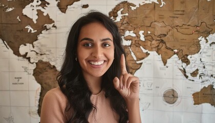 Charting Happiness: Indian Woman's Enthusiasm Radiates as She Plans Travel Dreams!