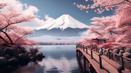 Wonderful landscape in japan for wallpaper 