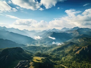 Obraz premium Breathtaking mountain landscape with dramatic clouds