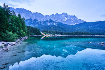 Beautiful lake in the Alps