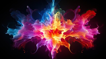 Vibrant abstract explosion of color