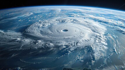 Enormous hurricane seen from space over Earth