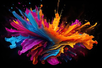 Vibrant abstract paint splash