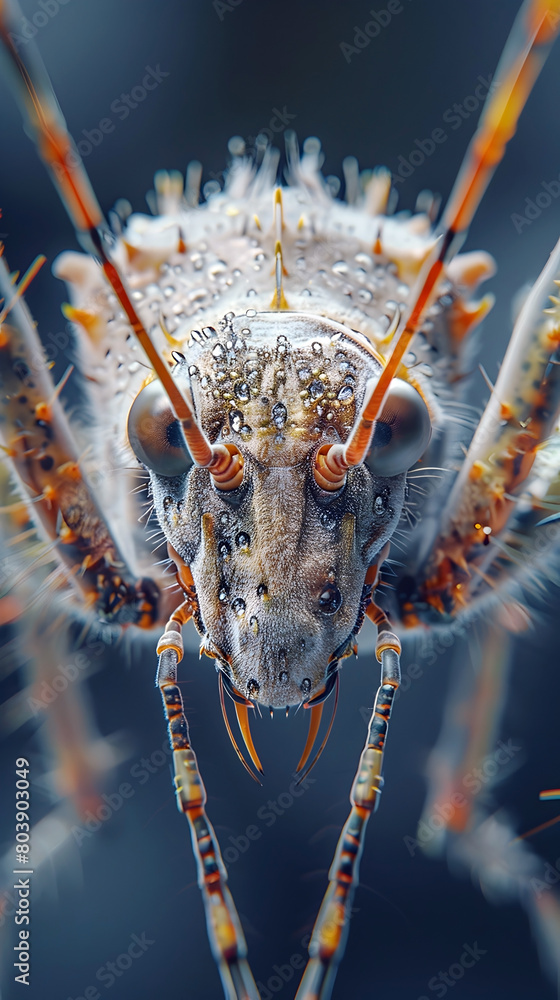 Poster Mesmerizing Macro Portrayal of Enigmatic Insect Creature in Cinematic 3D