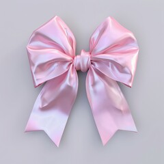 Gift satin ribbon bow, vector