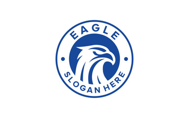Eagle emblem logo design template.