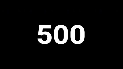 Increase counting numbers 0 to 1k digital clock or timer display with decimal point - Powered by Adobe