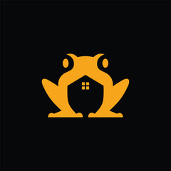 Frog House Logo Vector, real state.