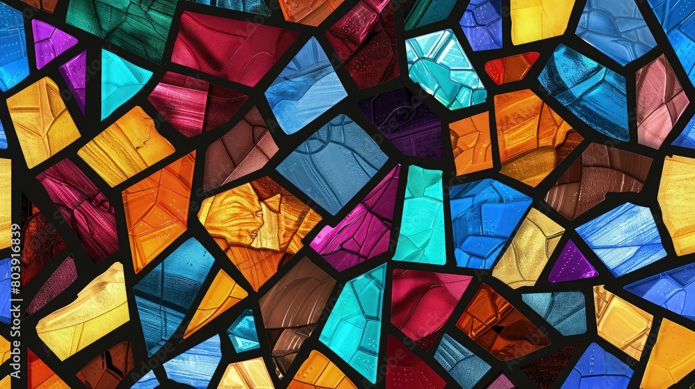 Aufkleber a playful abstract background with randomly placed geometric shapes