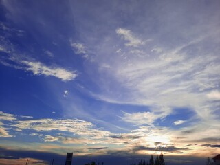 sunset over the city