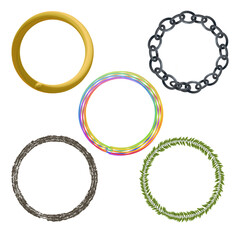 様々な円・カラフルな円／Various circles/colorful circles／다양한 원, 다채로운 원