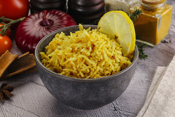 Indian cuisine lemon basmati rice