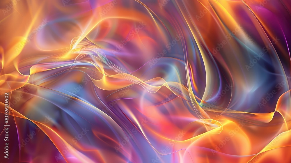 Aufkleber abstract background of shimmering light waves, creating a dynamic and captivating visual effect.