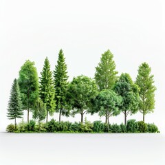 Fototapeta premium 3d rendered illustration of an island with grove floating in the air. Isolate on white background