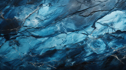 Painted Elegant Blue Colors With Marbled Stone Texture Background