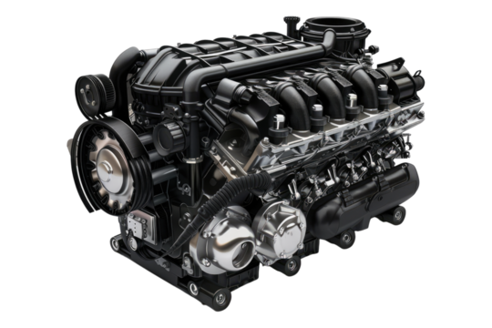 Car engine isolated on transparent background