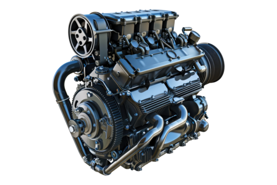 Car engine isolated on transparent background