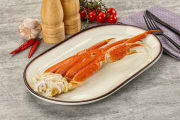 Delicous luxury crab claw legs