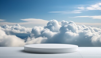 Daydream Display: Cloud Background Mockup for Products