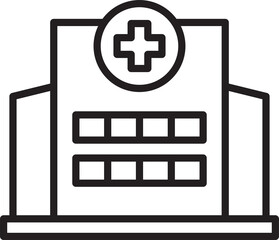 Obraz premium Hospital Icon Illustration