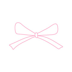 Hand drawn pink bow 
