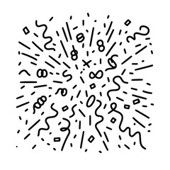 Fototapeta premium Confetti icon, celebration icon, birthday icon, party icon, anniversary icon, event icon, holiday icon, ceremony icon, festival icon, greeting icon, exploding icon, Christmas icon, festive icon,party,