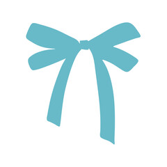 Blue bow illustration 