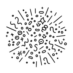 Confetti icon, celebration icon, birthday icon, party icon, anniversary icon, event icon, holiday icon, ceremony icon, festival icon, greeting icon, exploding icon, Christmas icon, festive icon,party,