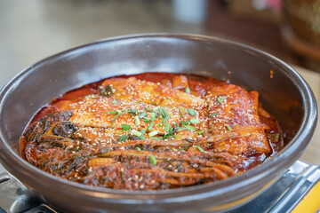 Braised hairtail, a famous Korean food