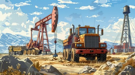 Industrial vigor under vast skies