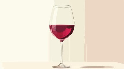 Glass of tasty wine on white background style