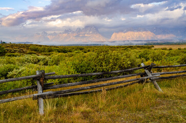 The Teton Range at Grand Teton National Park in Northwestern Wyoming